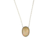 Oval opal necklace.