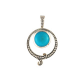 Turquoise silver pendant. 