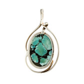 Backside of Turquoise pendant. 