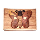 Butterfly dogwood wooden box. 