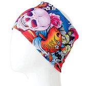 Colorful Skull and Koi Infinity Headband 4142