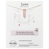 SoulKu Rose Quartz Point Necklace for Love