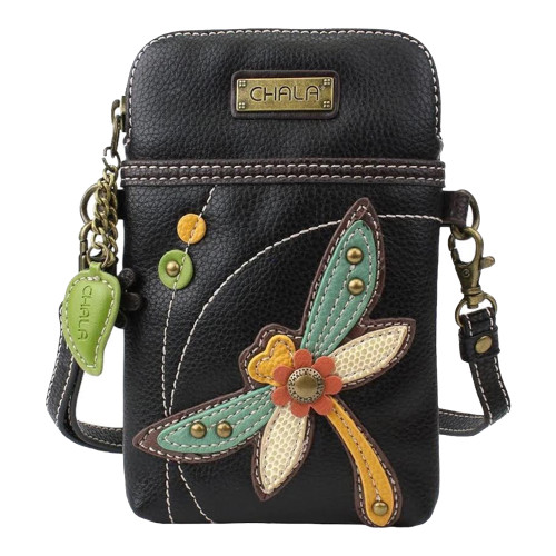 Chala Handbags Dragonfly Crescent Crossbody Handbag Purse