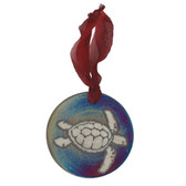 Sea Turtle Raku Ornament