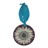 RAKU Sunflower Ceramic Ornament