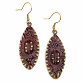 Anju Brass Plum Patina Earrings