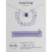 Soulku Amethyst Lux necklace for healing. 