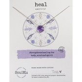 Soulku Amethyst Sacred Geometry necklace for healing. 