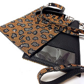 Wild Thing Leopard Gold Cellphone Purse - Front and Back view