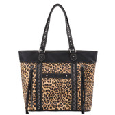 Montana West leopard print wide tote bag.  