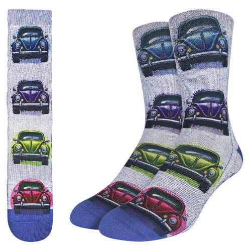 VINTAGE BUG RELIC CAR MEN'S SOCKS | PURPLE LEOPARD BOUTIQUE