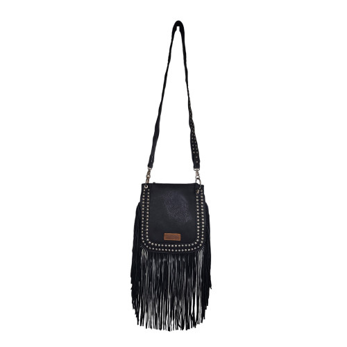 WRANGLER BLACK STUDDED CONCEALED HOBO PURSE | PURPLE LEOPARD BOUTIQUE