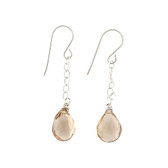 Champagne Quartz dangle earrings. 