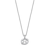 Sterling silver Cancer pendant and chain necklace. 