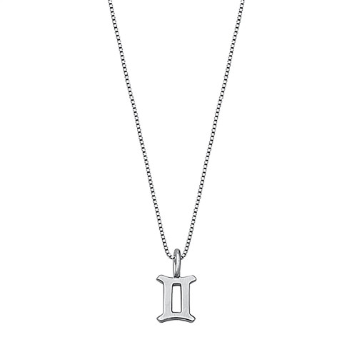 STERLING SILVER GEMINI PENDANT NECKLACE | PURPLE LEOPARD