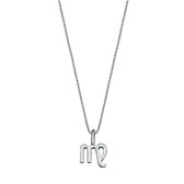 Sterling silver Virgo pendant and chain necklace. 