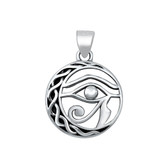 Eye of Horus sterling silver pendant. 