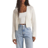 Z Supply Kapa Pointelle Cardigan White Sweater