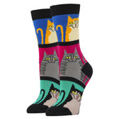 Mod Meow Kitty Cat Women's Socks