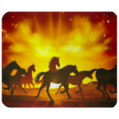 Sunset Horses Thick Mouse Pad Mat