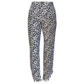 The Davenport Ethyl Animal Print Fray Pull On Jeans front view