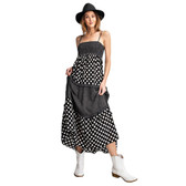 Black and White Polka Dot Maxi Dress