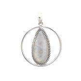 Moonstone sterling silver pendant. 