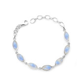 Moonstone sterling silver bracelet with lobster claw clasp. 