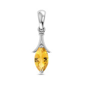 Marquise cut Citrine pendant. 