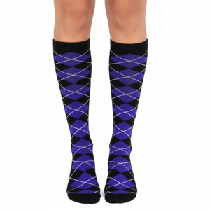 black and purple argyle socks black and purple argyle socks