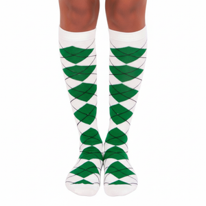 whtie and green argyle socks whtie and green argyle socks