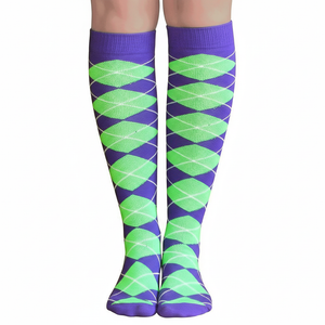 argyle socks purple/neon green argyle socks purple/neon green
