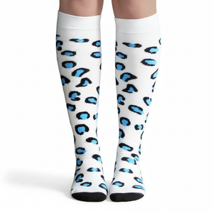 blue cheetah print socks blue cheetah print socks