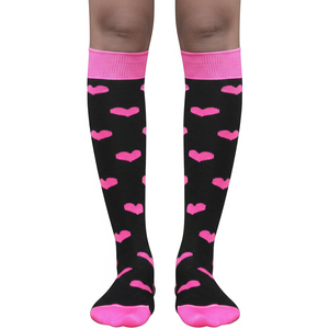neon pink heart socks neon pink heart socks
