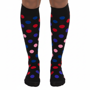 colorful poka dot socks - neon/black colorful poka dot socks - neon/black