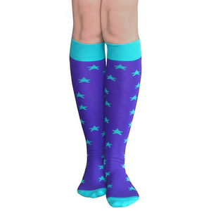 Star Socks Purple/Teal Star Socks Purple/Teal