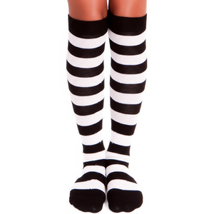 Striped Socks Black/White Striped Socks Black/White