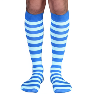 Tall Royal Blue/Light Blue Striped Socks Tall Royal Blue/Light Blue Striped Socks