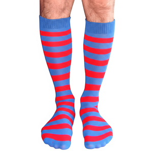 Tall Royal Blue/Red Striped Socks Tall Royal Blue/Red Striped Socks