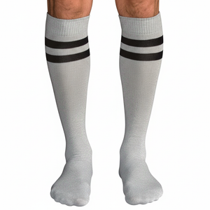 Tall Tube Socks Gray/Black Tall Tube Socks Gray/Black
