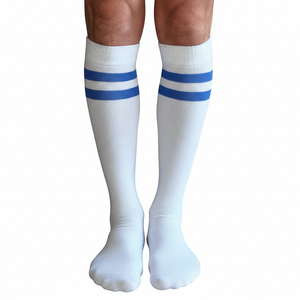 Tall Tube Socks White/Royal Blue Tall Tube Socks White/Royal Blue