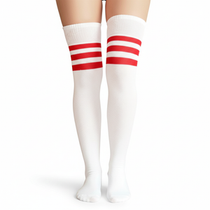 Thigh Highs White/Red Thigh Highs White/Red