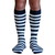 Tall Navy Blue/White Striped Socks