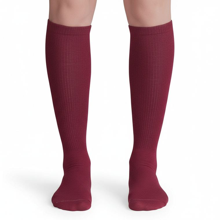 Thick Maroon Socks