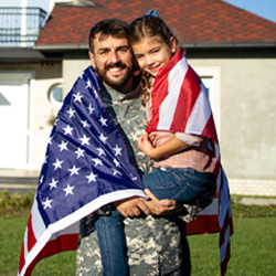 U.S. Air Force veteran David L. at workbench