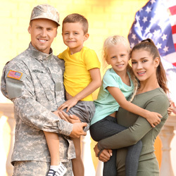 U.S. Army veteran James R. with family