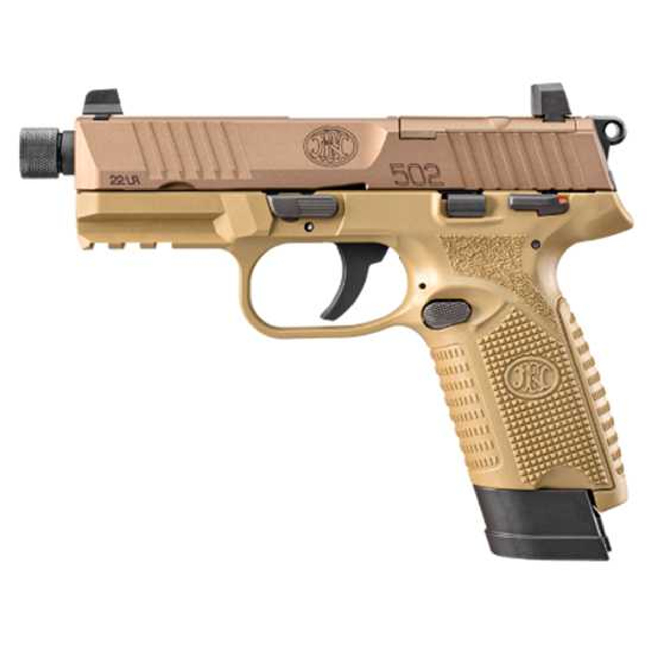 FN 502 TACTICAL 22LR 4.6" FDE 10/15RD