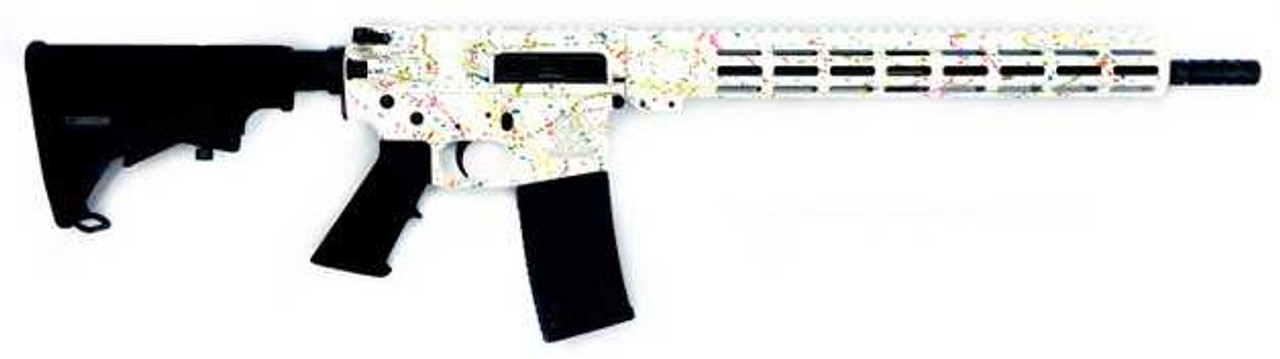 GLFA AR-15 223WYL 16" SAVED SPLATTER WHITE 30R