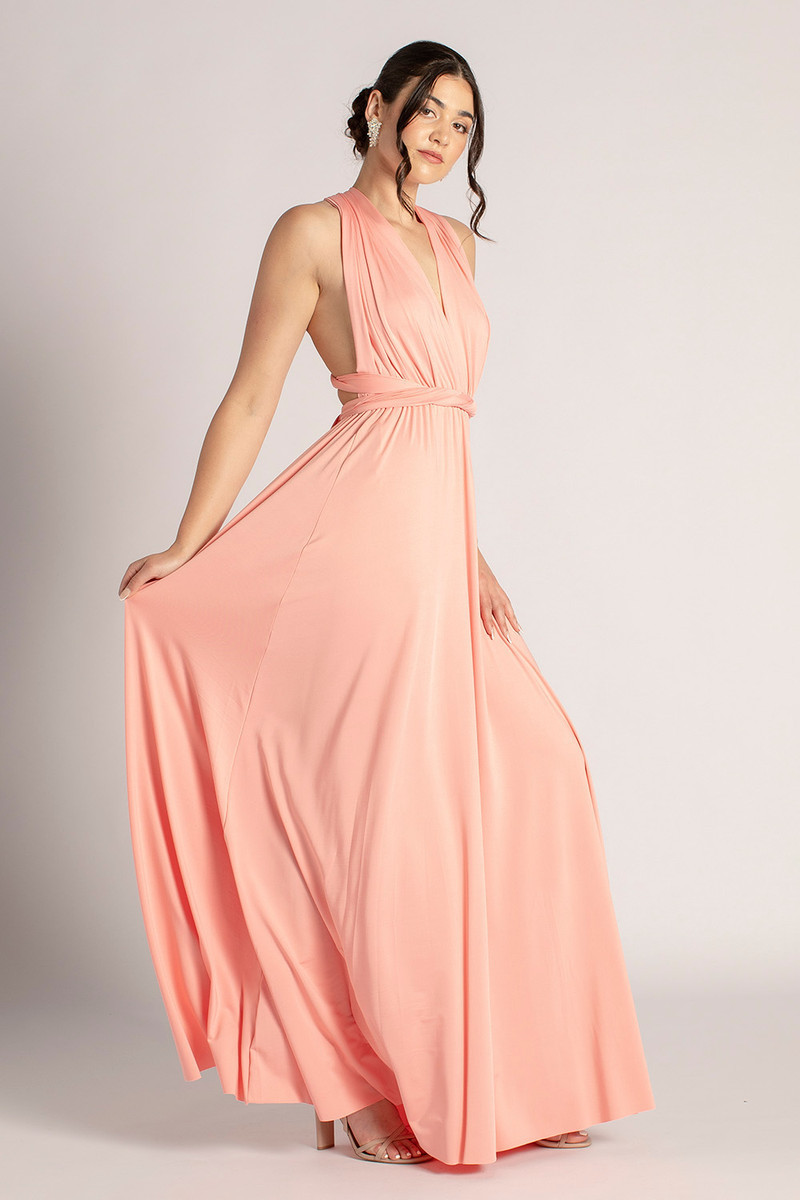 Classic Multiway Infinity Dress in Coral Pink For Sale Online