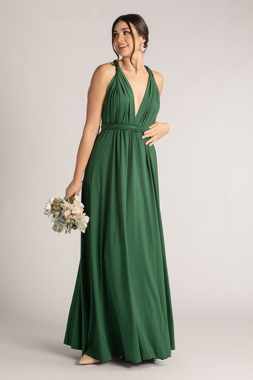 emerald green infinity dress